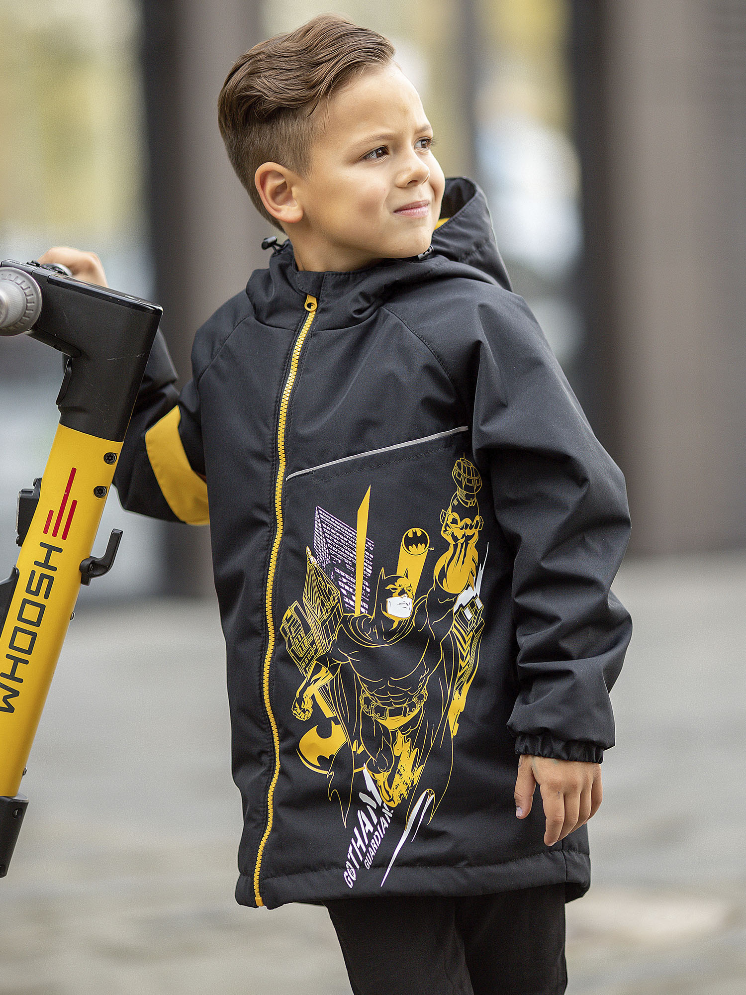 фото Куртка детская batik вэл 460-22в цв.черный/горчичный р.104