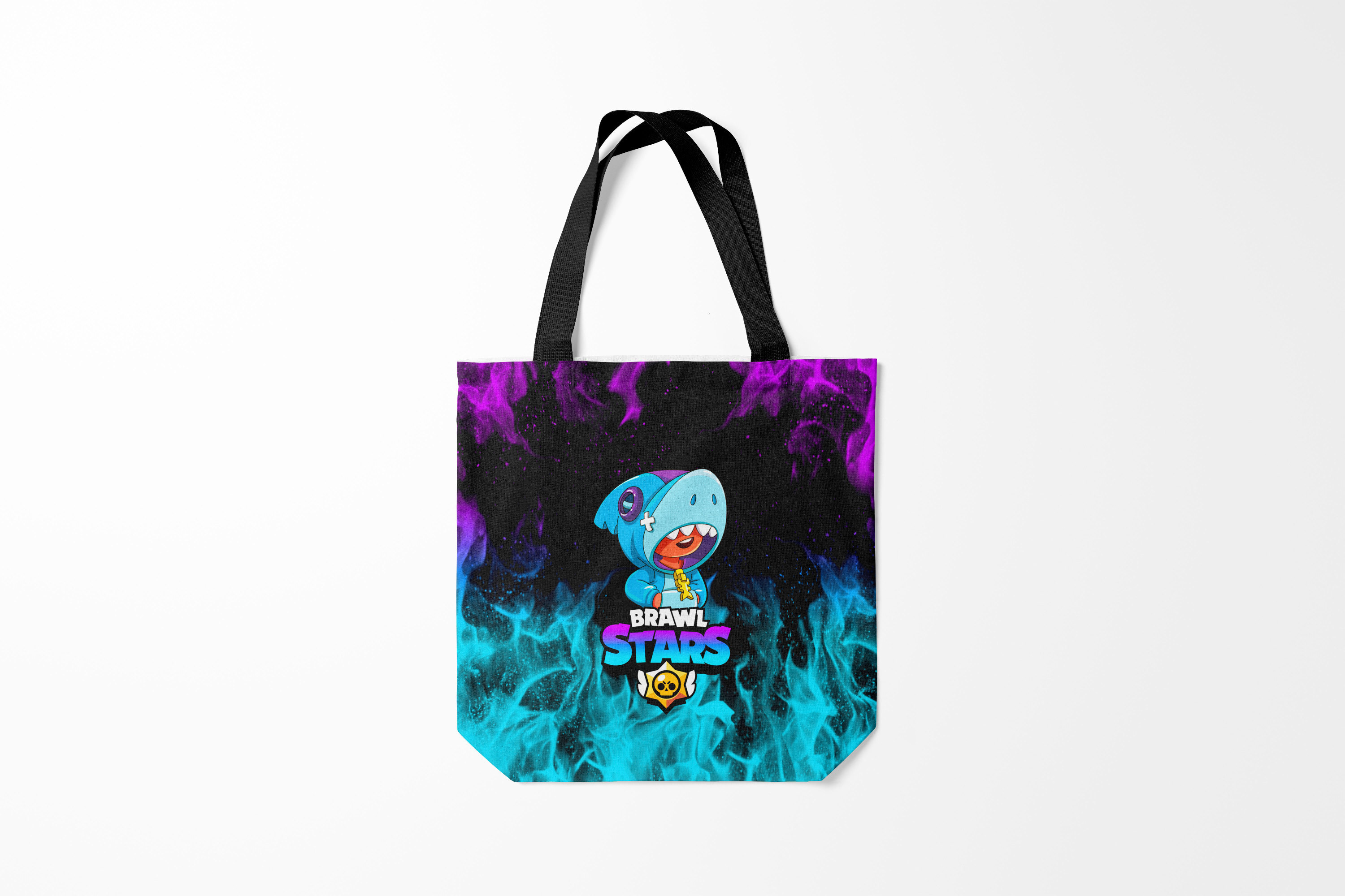 

Сумка шoппер унисекс Burnettie Brawl Stars LEON SHARK, разноцветный, Brawl Stars LEON SHARK