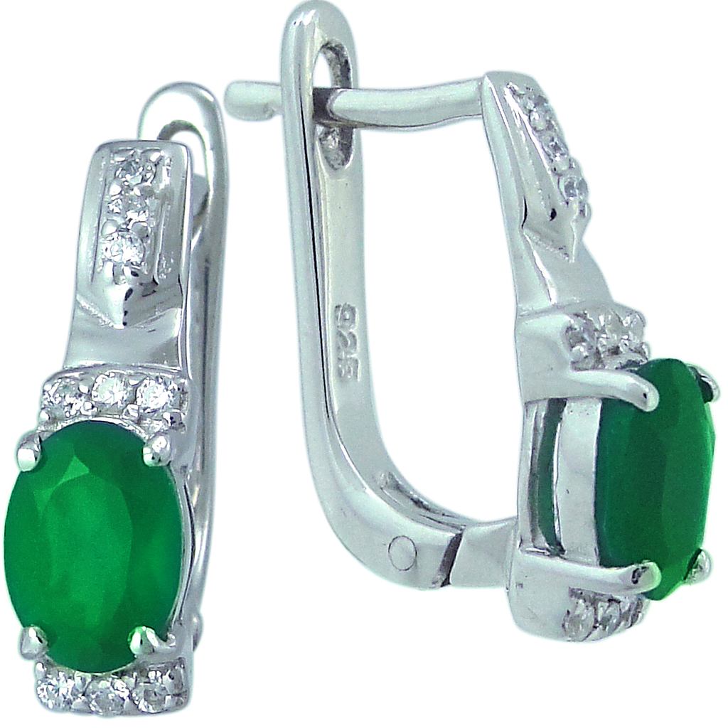 

Серьги из серебра с хризопразом Balex Jewellery 2405937478, 2405937478