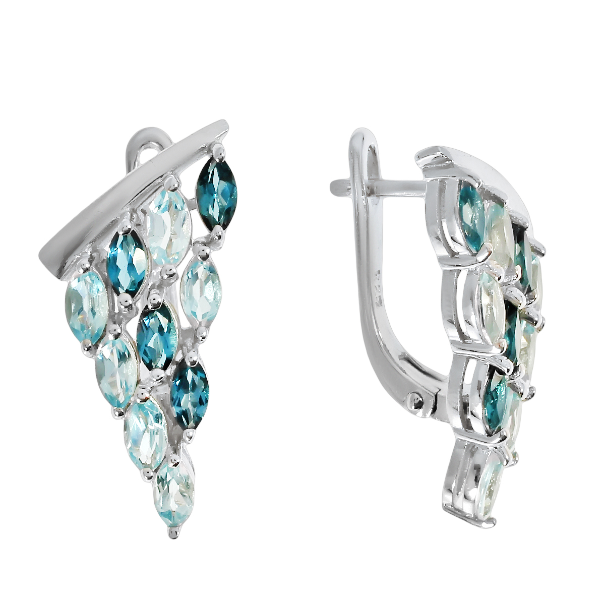 

Серьги из серебра с топазом Balex Jewellery 2405937207, 2405937207