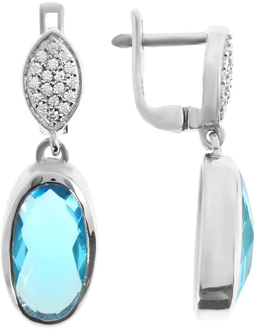 

Серьги из серебра с топазом Balex Jewellery 2410931453, 2410931453
