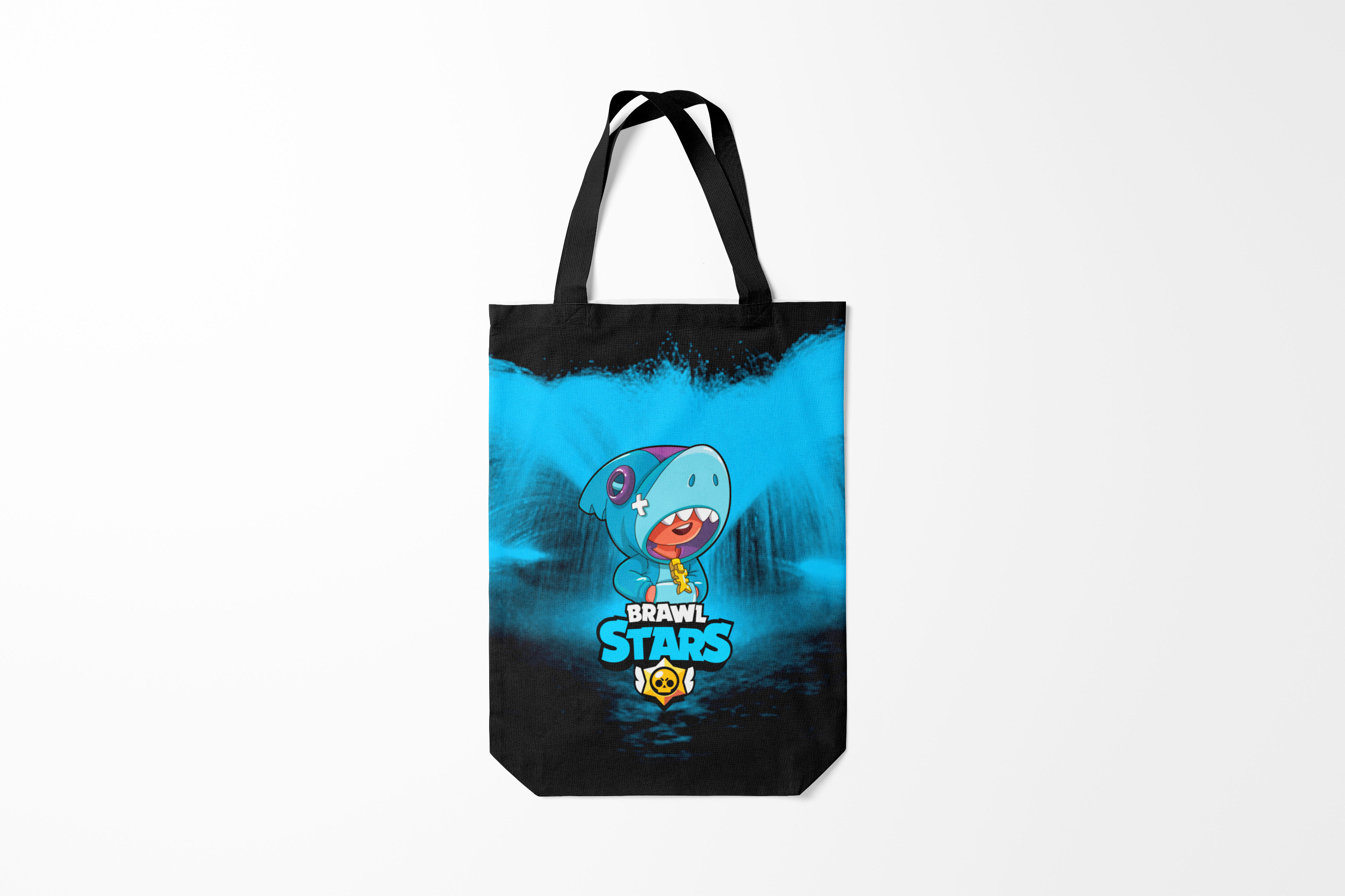 

Сумка шoппер унисекс Burnettie Brawl Stars LEON SHARK, синий, Разноцветный, Brawl Stars LEON SHARK