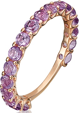 

Кольцо из золота р. 17,5 PLATINA jewelry 01-5317-00-203-1110-57, аметист, 01-5317-00-203-1110-57
