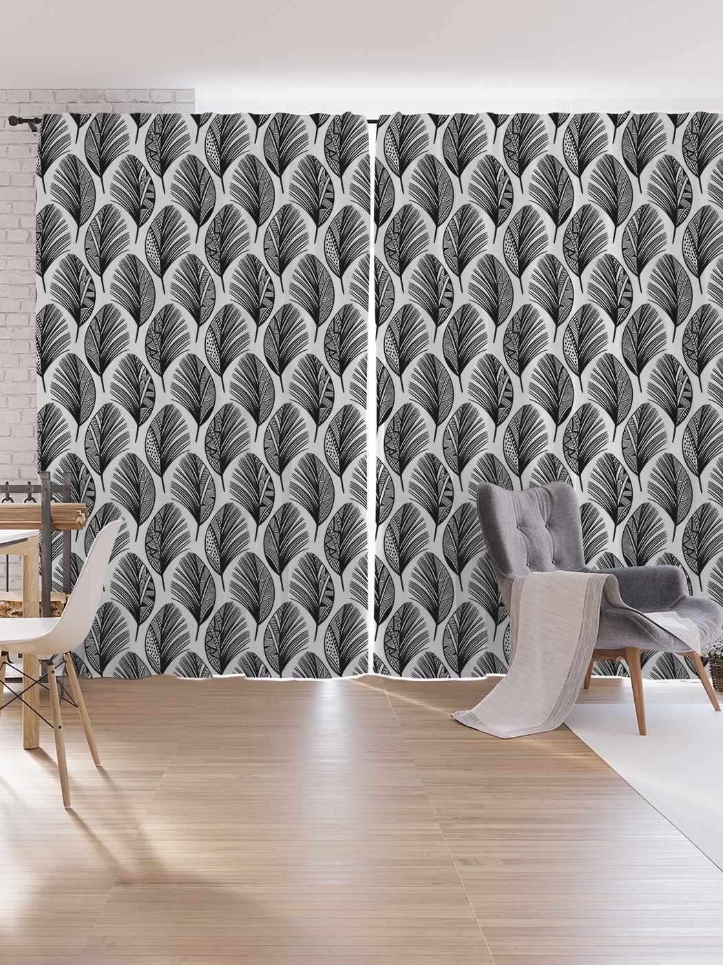 

Шторы под лён JoyArty "Этнические перья", серия Oxford DeLux, 340х265 см, Этнические перья