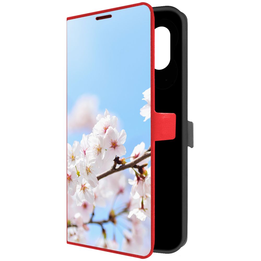 

Чехол-книжка Krutoff Eco Book для Samsung Galaxy M04 (M045) Цветение (красный)