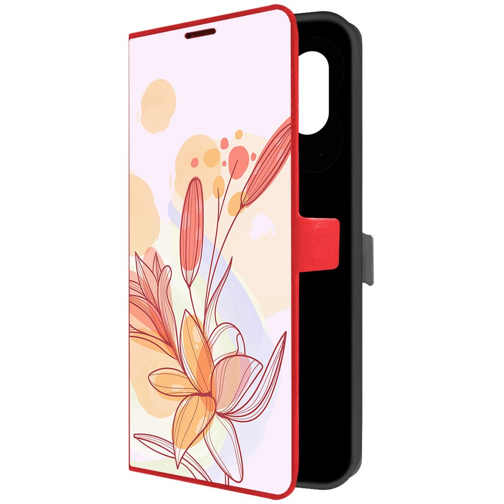 Чехол-книжка Krutoff Eco Book для Samsung Galaxy M04 (M045) Фантазия (красный)