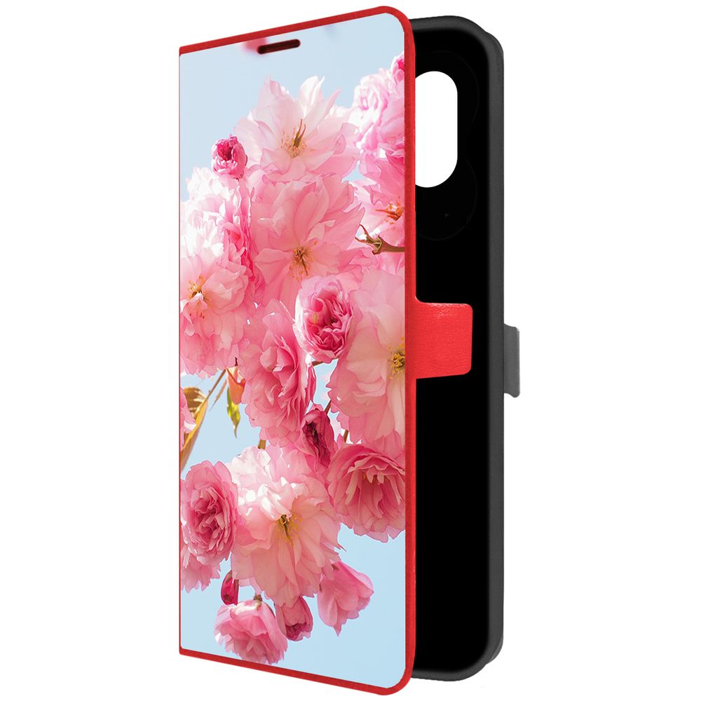 

Чехол-книжка Krutoff Eco Book для Samsung Galaxy M04 (M045) Сакура (красный)