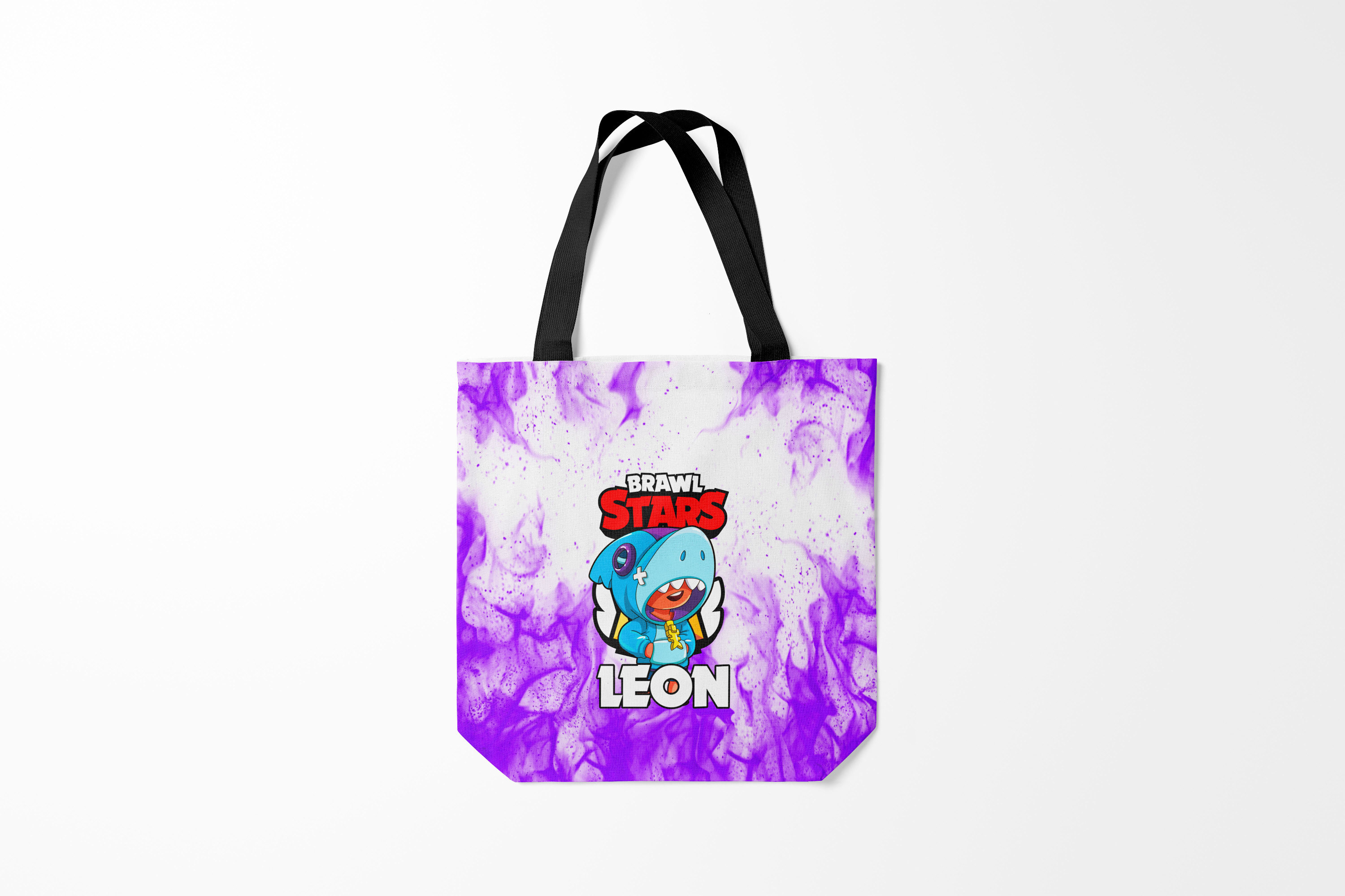

Сумка шoппер унисекс Burnettie Brawl Stars LEON SHARK, голубой, Brawl Stars LEON SHARK