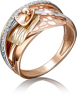 Кольцо из золота с фианитом р. 17,5 PLATINA jewelry 01-5119-00-401-1113-66