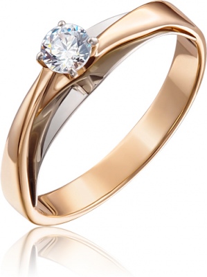

Кольцо из золота с фианитом р. 19,5 PLATINA jewelry 01-5241-00-501-1111-38, 01-5241-00-501-1111-38