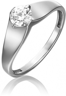 

Кольцо из белого золота с фианитом р. 19 PLATINA jewelry 01-5369-00-501-1120-38, 01-5369-00-501-1120-38