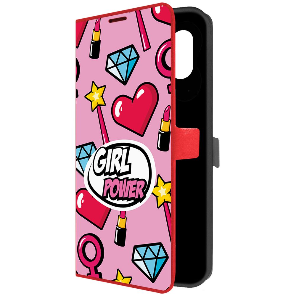 

Чехол-книжка Krutoff Eco Book для Samsung Galaxy M04 (M045) Girl Power (красный)