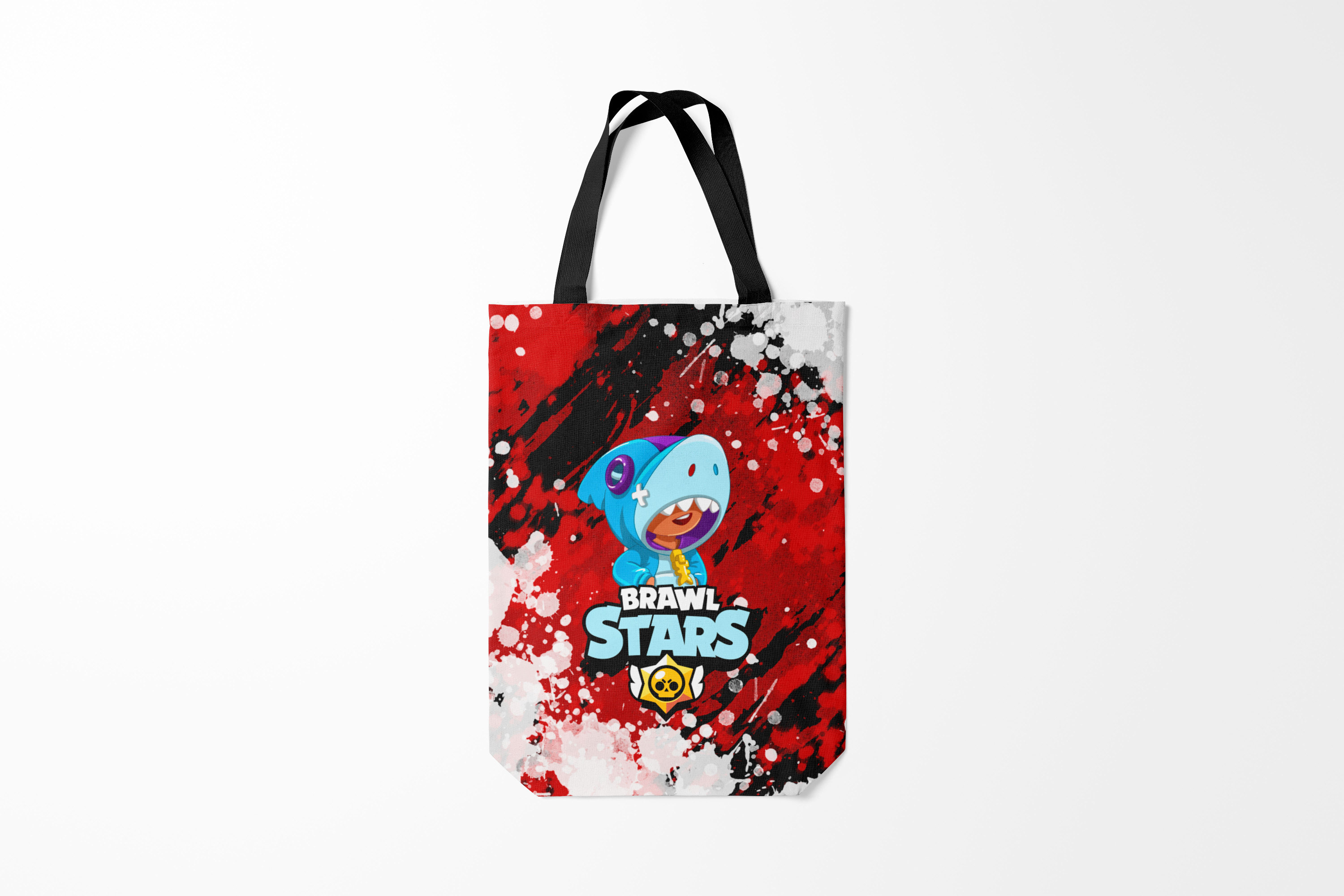 

Сумка шoппер унисекс Burnettie Brawl Stars LEON SHARK, черный; фиолетовый, Brawl Stars LEON SHARK