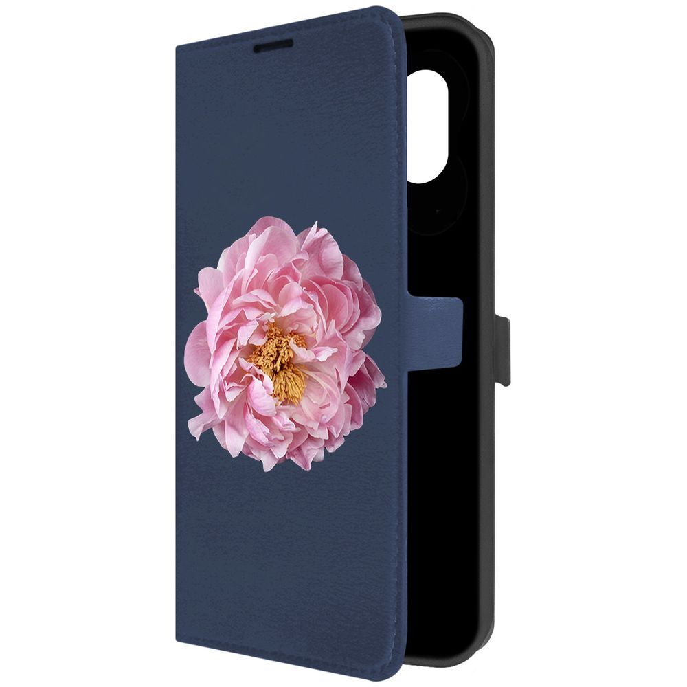 

Чехол-книжка Krutoff Eco Book для Samsung Galaxy M04 (M045) Розовый пион (синий)