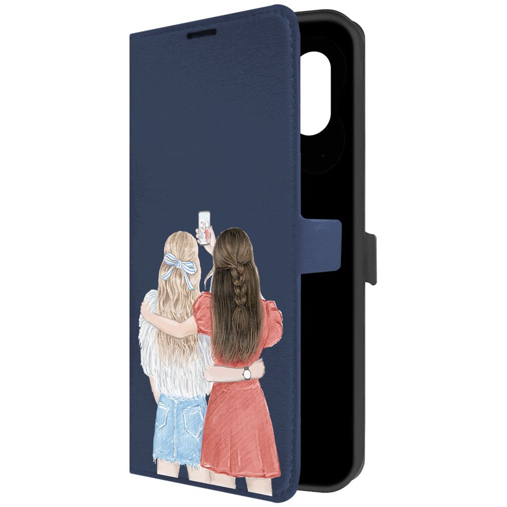 

Чехол-книжка Krutoff Eco Book для Samsung Galaxy M04 (M045) Лучшие подруги (синий)