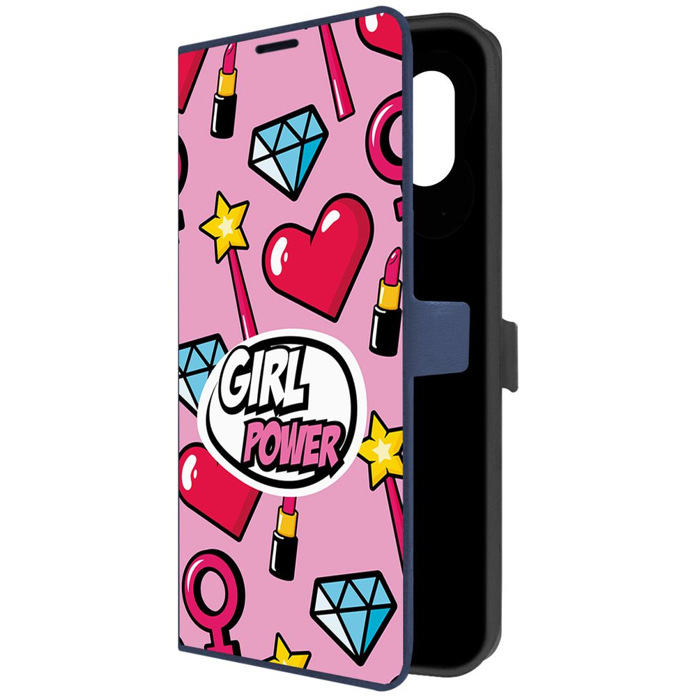 

Чехол-книжка Krutoff Eco Book для Samsung Galaxy M04 (M045) Girl Power (синий)