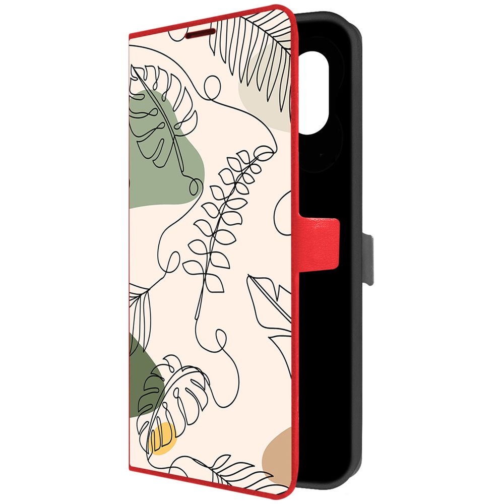 

Чехол-книжка Krutoff Eco Book для Samsung Galaxy A04e (A042) Линия весны (красный)