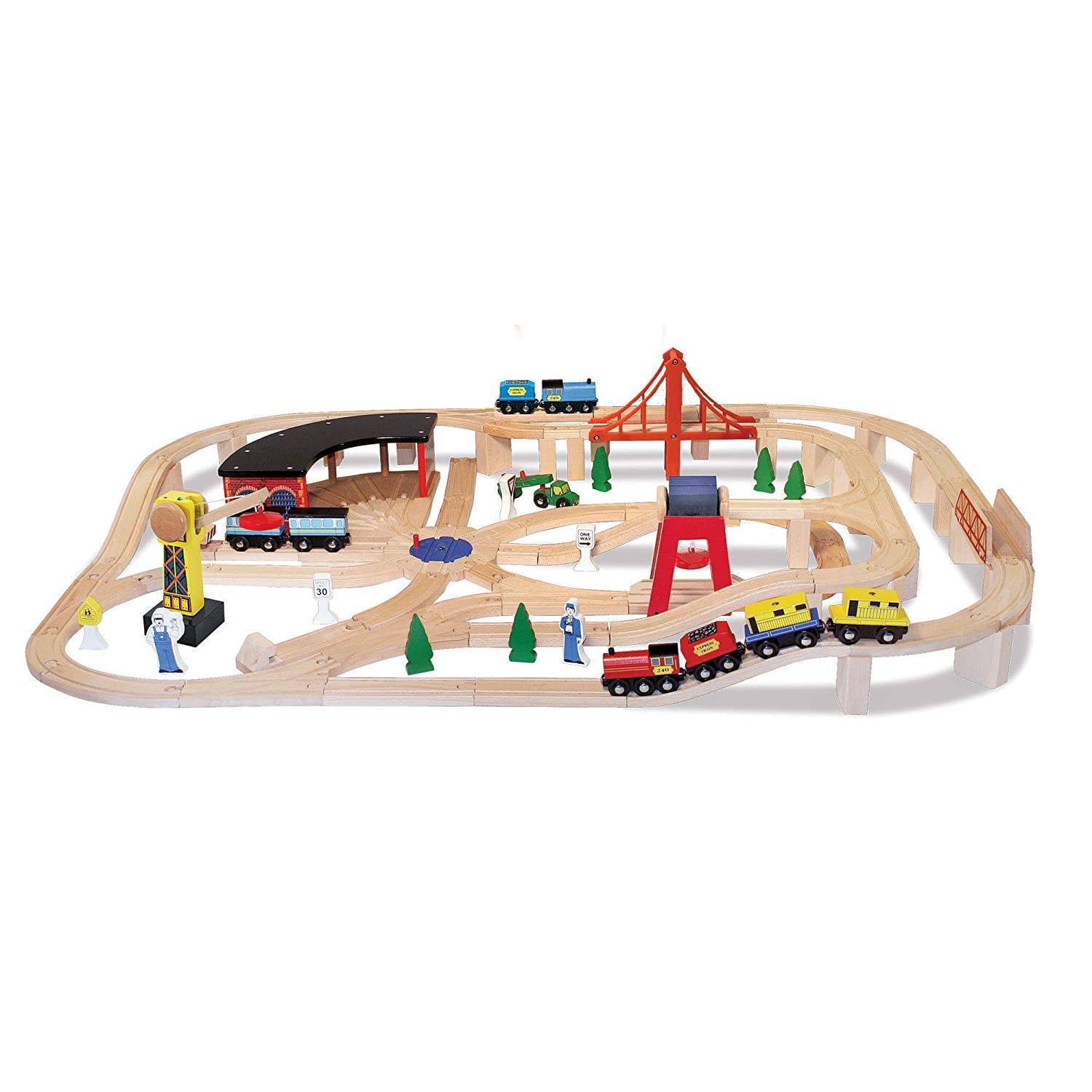 фото Игровой набор melissa & doug деревянный "железная дорога" 701m