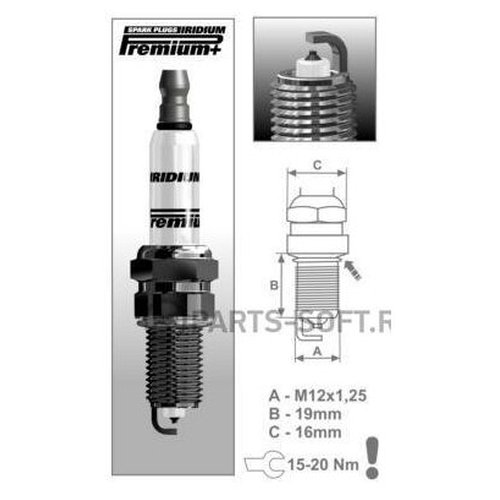 фото Свеча зажигания premium plus iridium (интервал замены - max. 100 000 km) brisk p10 brick