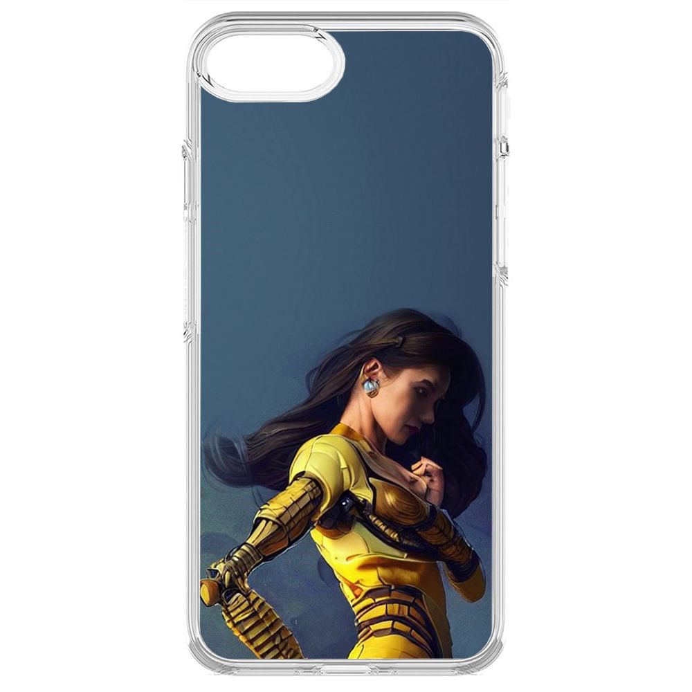 

Чехол-накладка Krutoff Clear Case Кибердевушка для iPhone 8