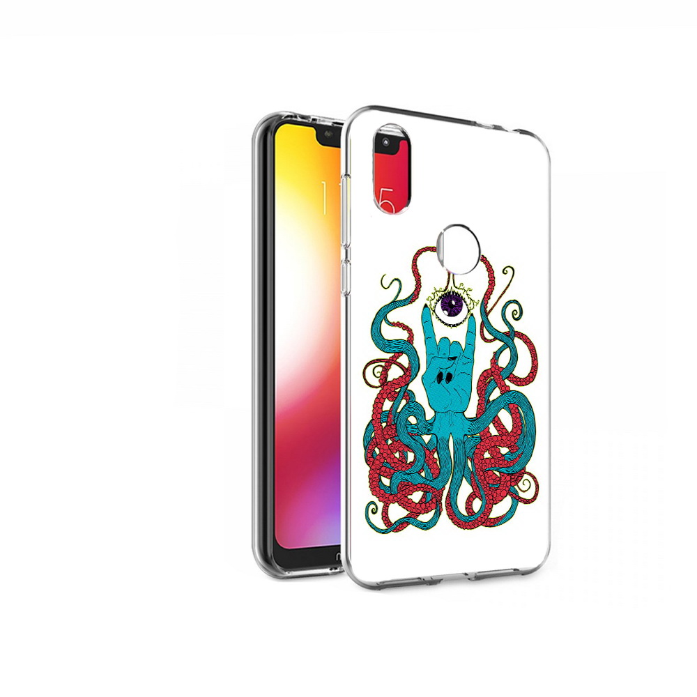 

Чехол MyPads Tocco для Motorola One осьминог-рука абстракция (PT126881.369.530), Прозрачный, Tocco