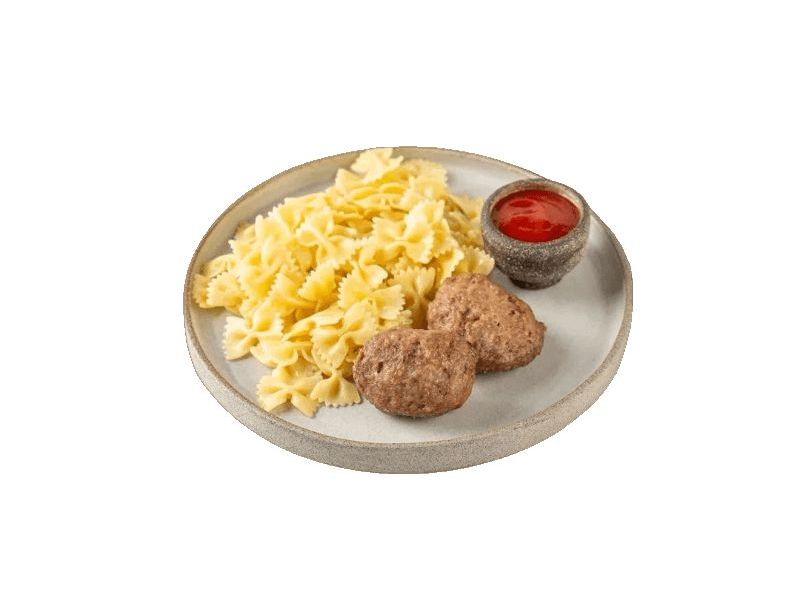 Макароны ВкусВилл бантики с котлетами и томатным соусом 300 г