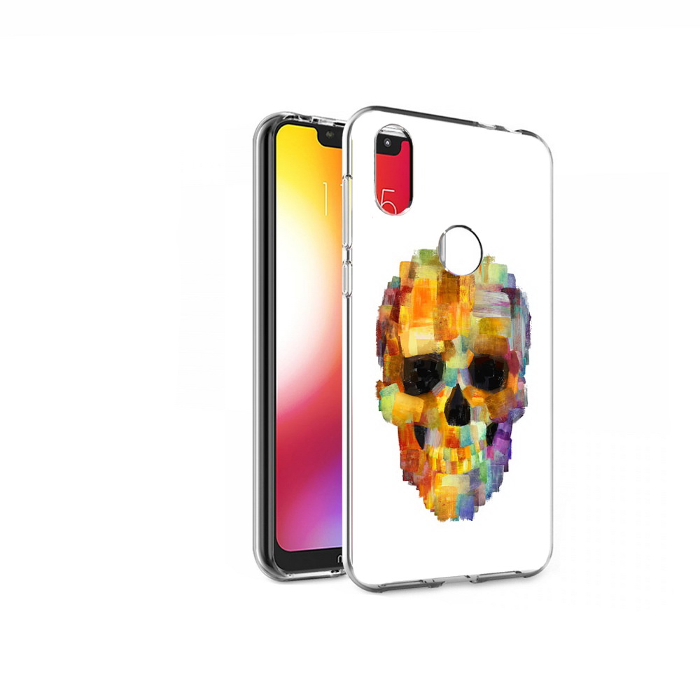 

Чехол MyPads Tocco для Motorola One нарисованный череп (PT126881.369.516), Прозрачный, Tocco