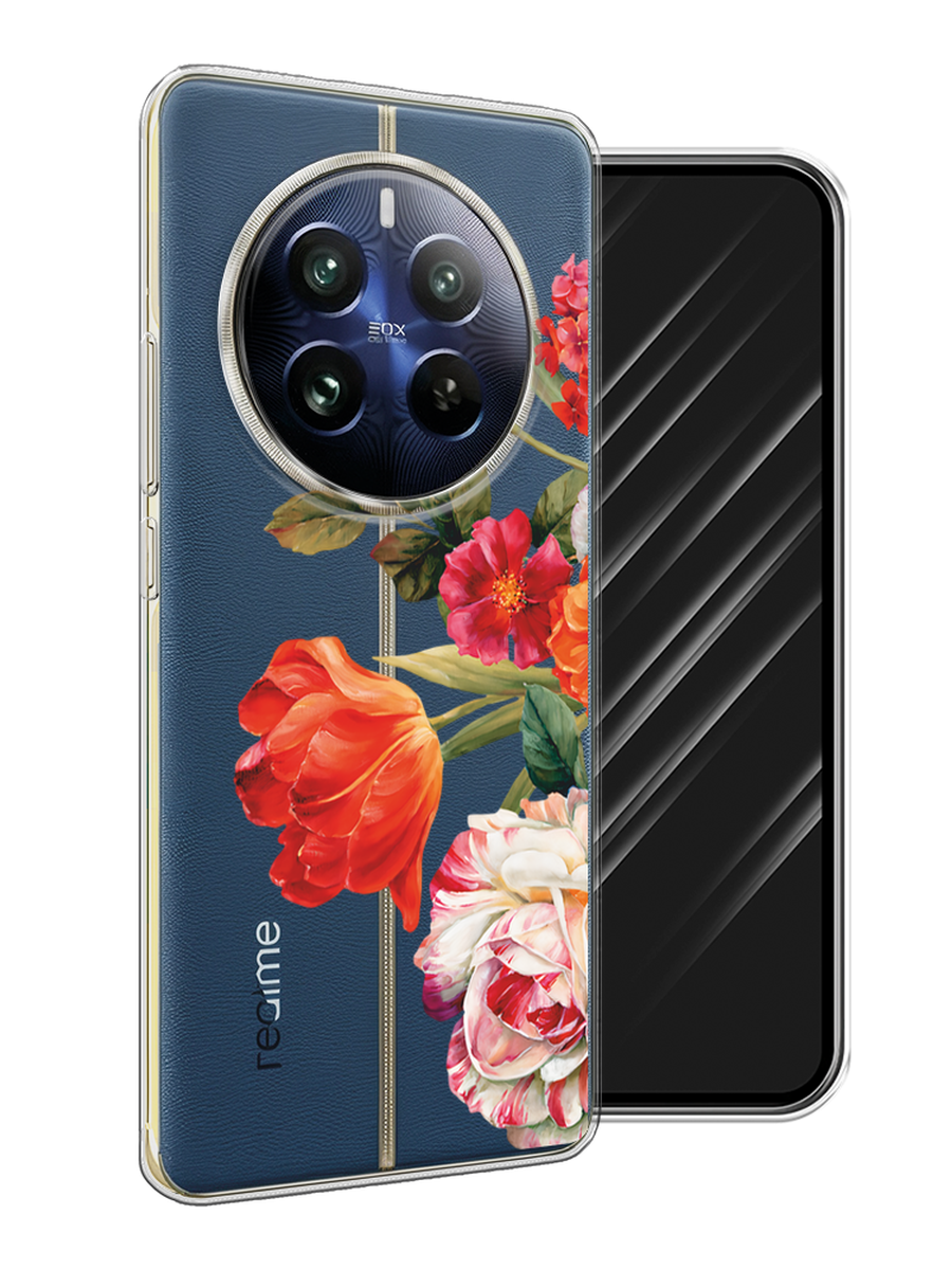

Чехол Awog на Realme 12 Pro "Весенний букет", Красный;розовый;зеленый, 2516150-1