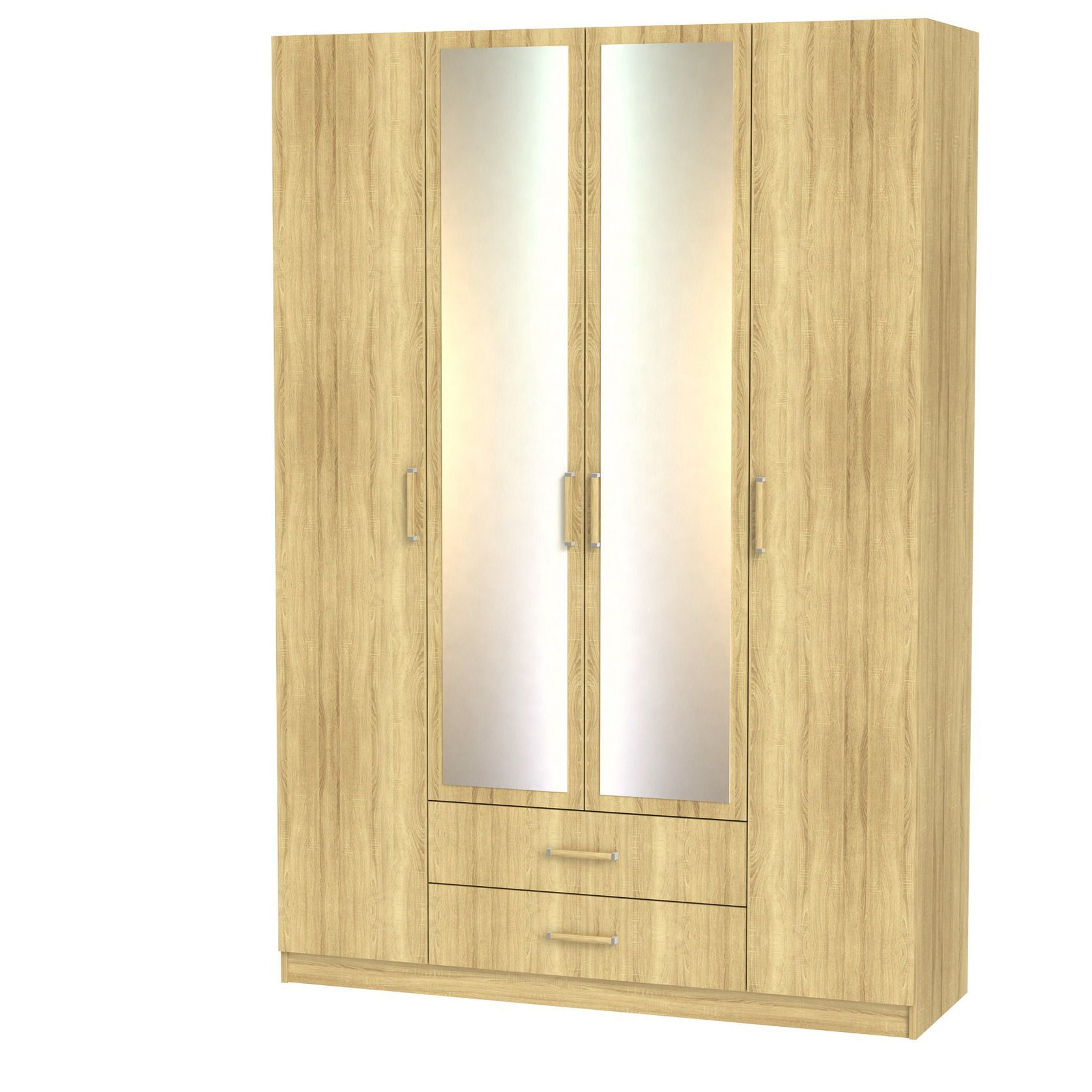 

Шкаф 4-х дверный Феникс М-15 Дуб сонома, Бежевый, ФенМ15Соном