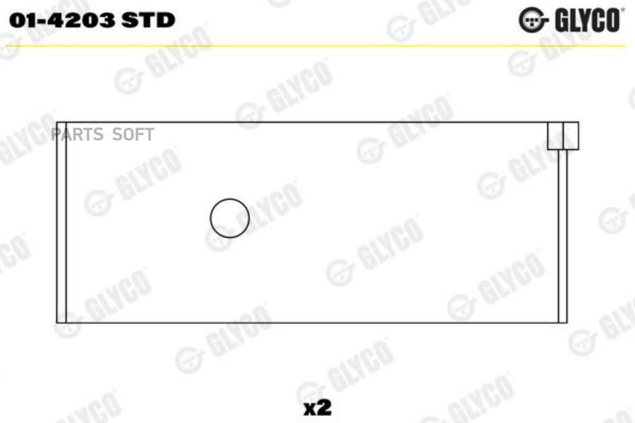 

Вкладыши Двс Шатунные (На 1 Шейку) Glyco арт. 014203STD