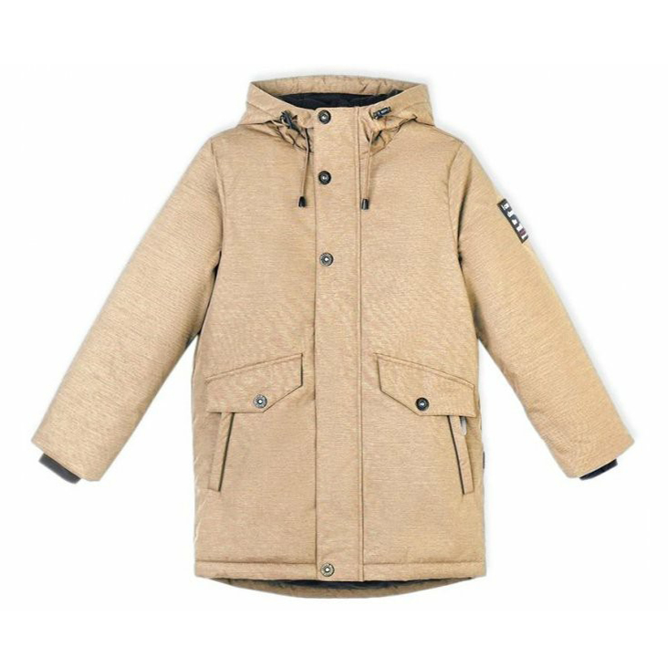Пальто для мальчика Crockid утепленное кофейное р 122-128
