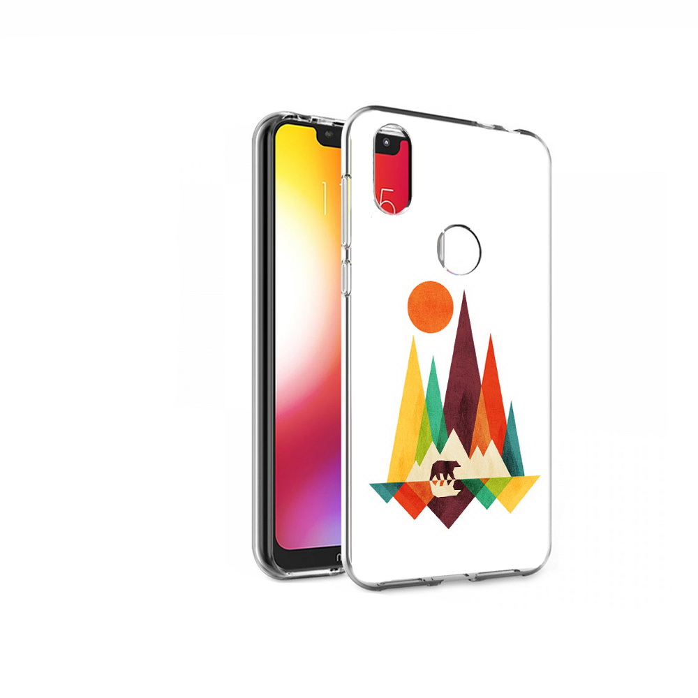 

Чехол MyPads Tocco для Motorola One нарисованные горы с медведем (PT126881.369.506), Прозрачный, Tocco