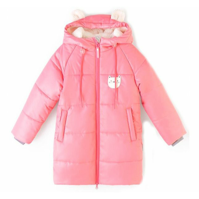 Пальто для девочки Crockid утепленное розовое р 116-122