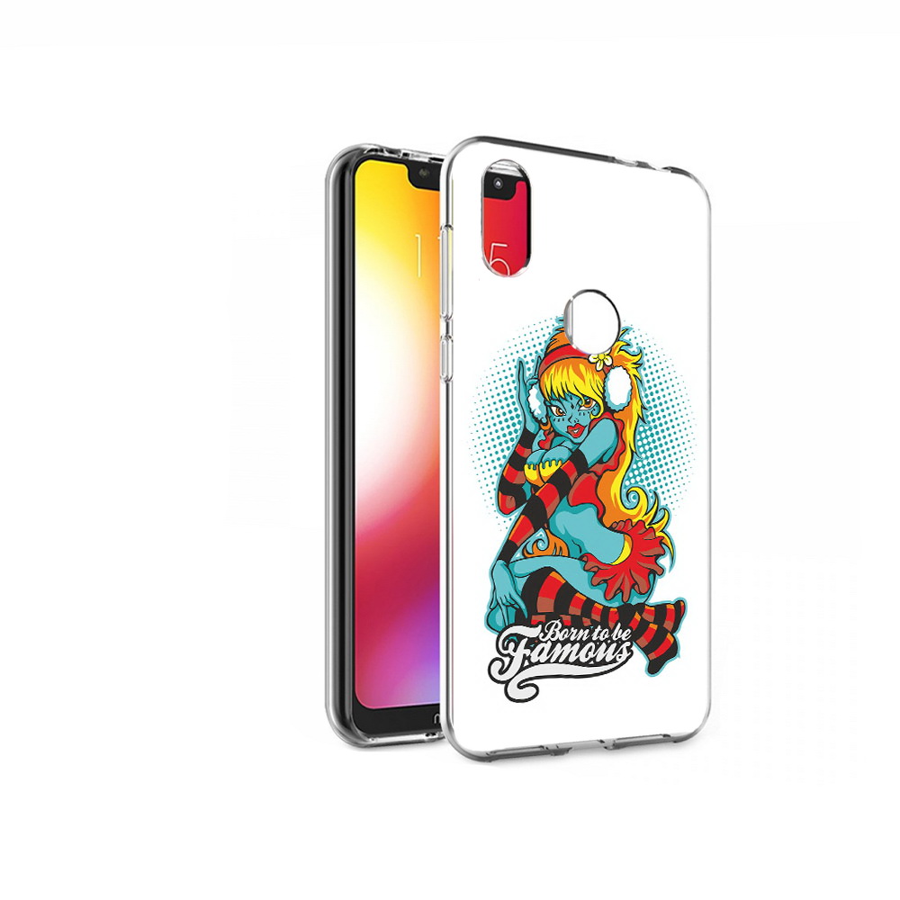 

Чехол MyPads Tocco для Motorola One нарисованная девушка в наушниках (PT126881.369.498), Прозрачный, Tocco