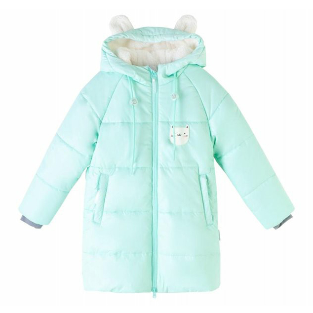 Пальто для девочки Crockid утепленное бледно-лазурное р 98-104