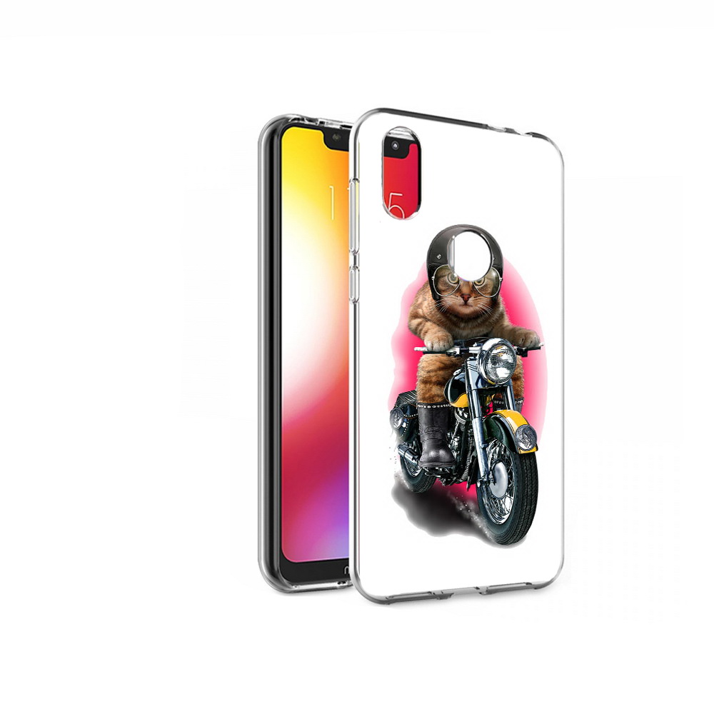 

Чехол MyPads Tocco для Motorola One мото-кот (PT126881.369.485), Прозрачный, Tocco