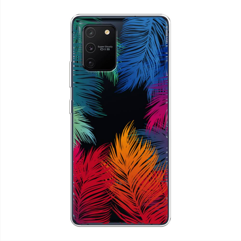 фото Силиконовый чехол "рамка из перьев" на samsung galaxy s10 lite awog