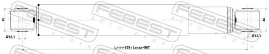 

Амортизатор Задний Gas.Twin Tube Febest арт. 23110-007R