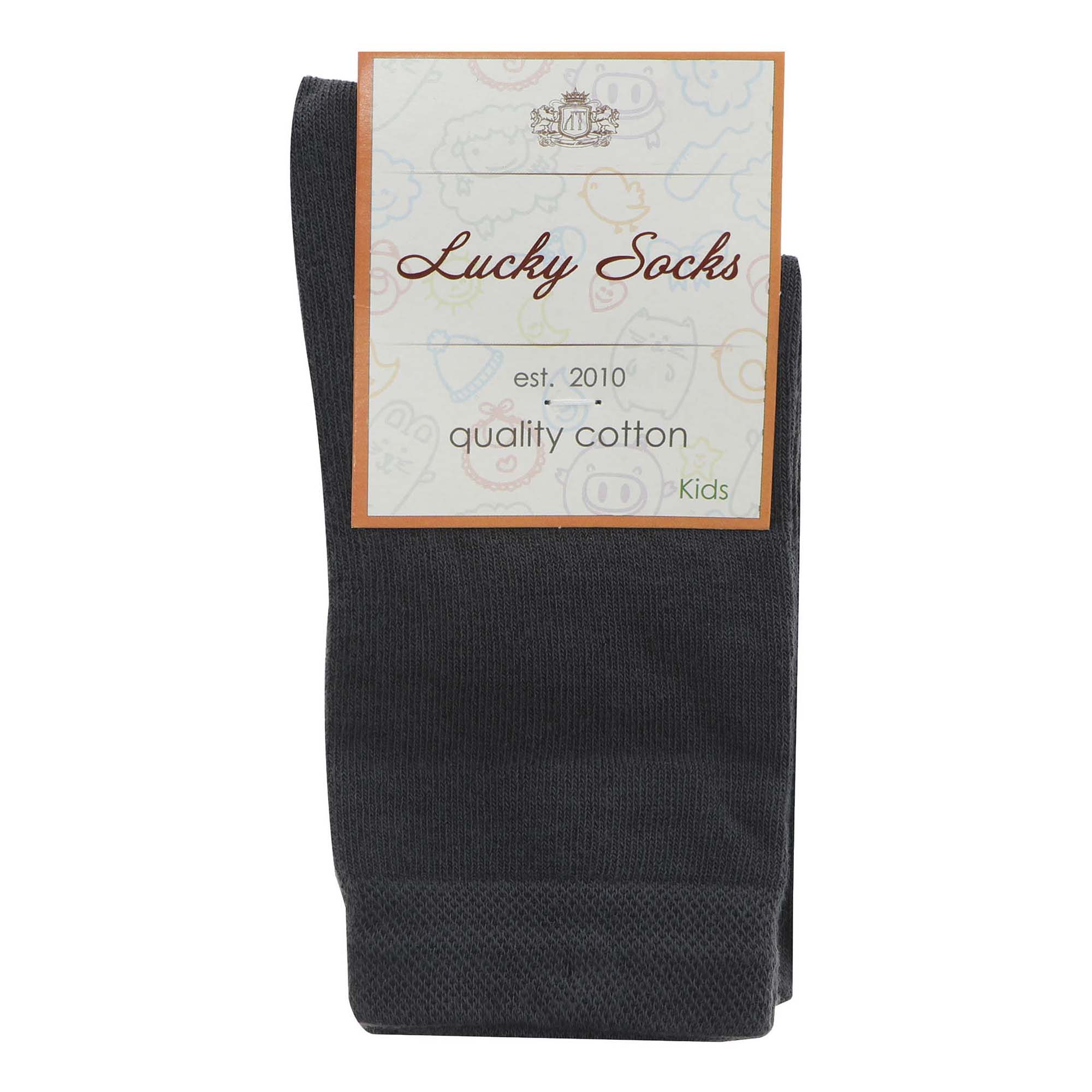 Носки детские Lucky Socks хлопок темно-серые р 22-24