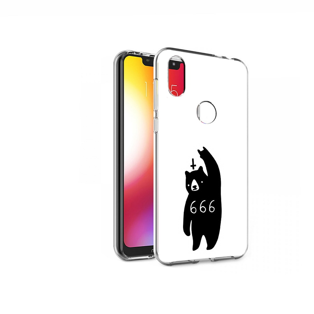 

Чехол MyPads Tocco для Motorola One медведь 666 (PT126881.369.462), Прозрачный, Tocco