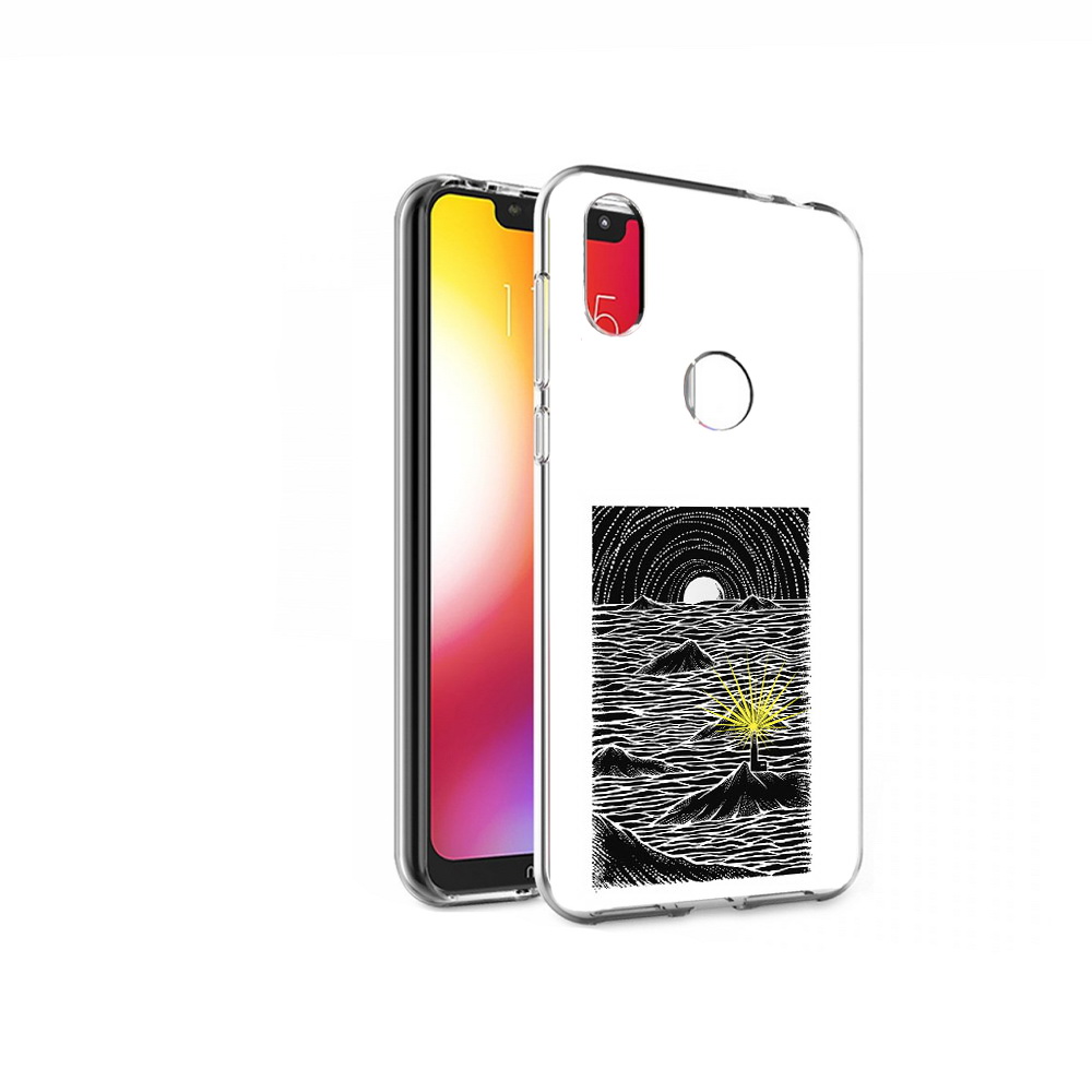 

Чехол MyPads Tocco для Motorola One маяк в черно белом море (PT126881.369.460), Прозрачный, Tocco