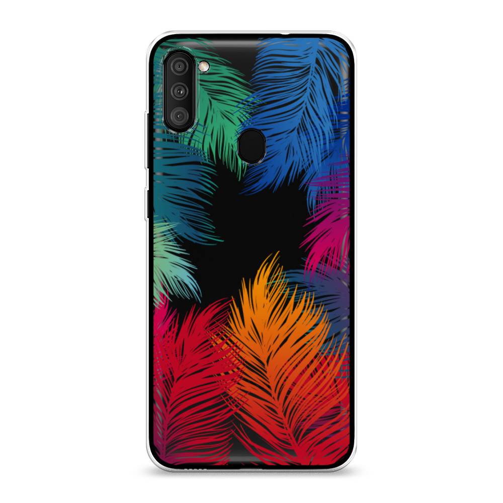 

Чехол Awog на Samsung Galaxy M11 / Самсунг M11 "Рамка из перьев", Разноцветный, 2100650-4