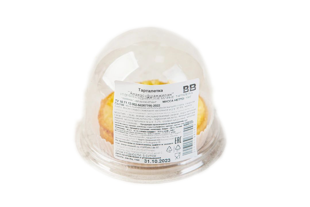 Тарталетка ВкусВилл Ананас-франжипан 100 г