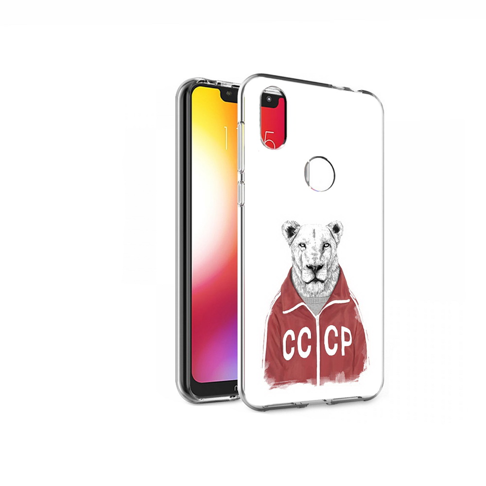

Чехол MyPads Tocco для Motorola One львица ссср (PT126881.369.450), Прозрачный, Tocco