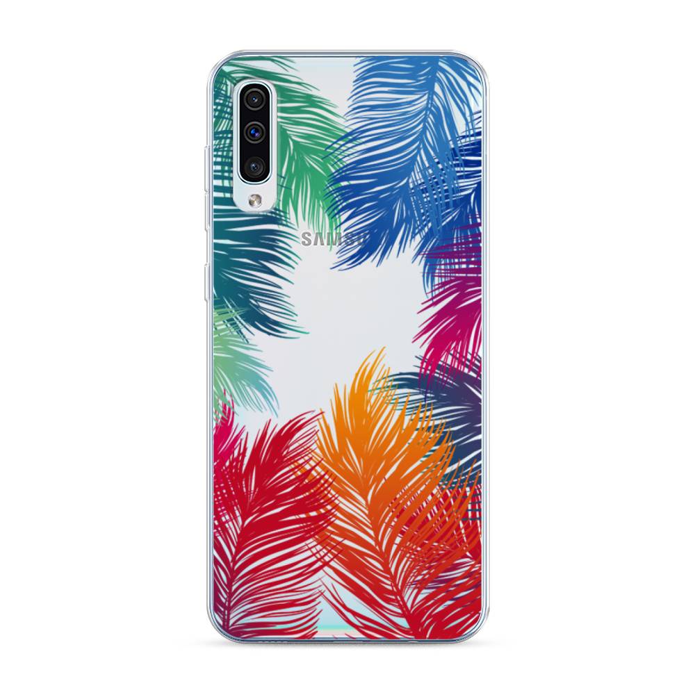 

Чехол Awog на Samsung Galaxy A50/A30S "Рамка из перьев", Разноцветный, 27750-4