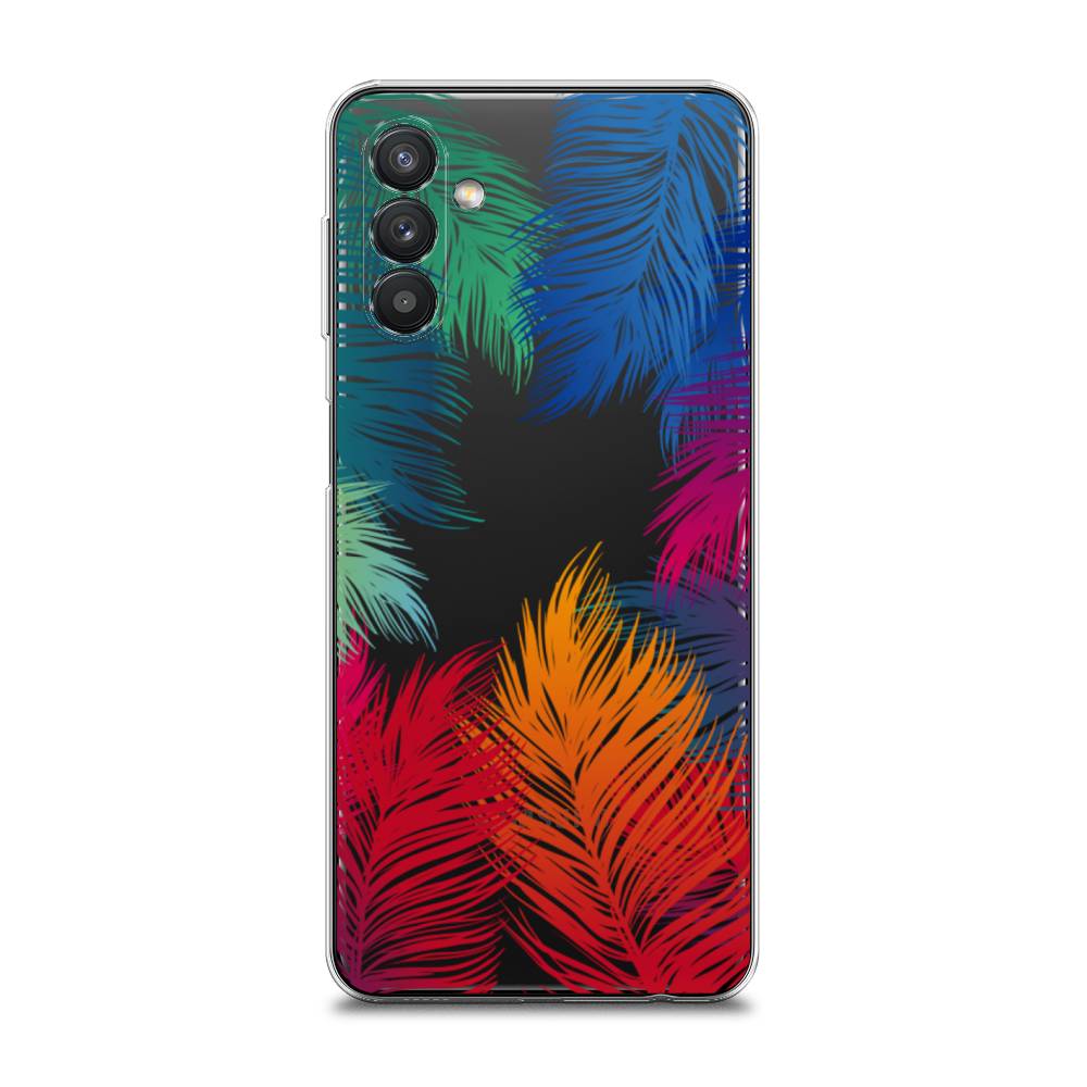 фото Силиконовый чехол "рамка из перьев" на samsung galaxy a13 5g awog