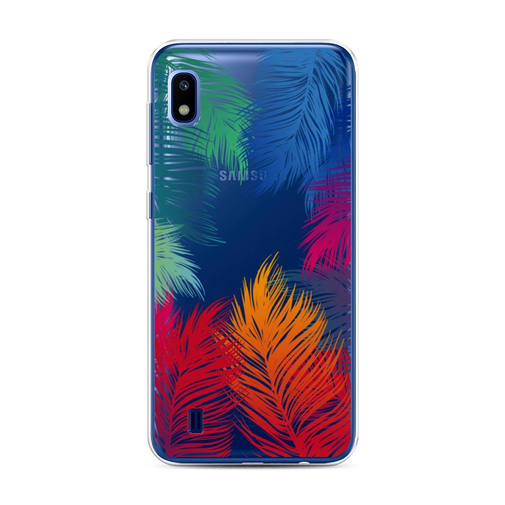 

Чехол Awog на Samsung Galaxy A10 "Рамка из перьев", Разноцветный, 27950-4