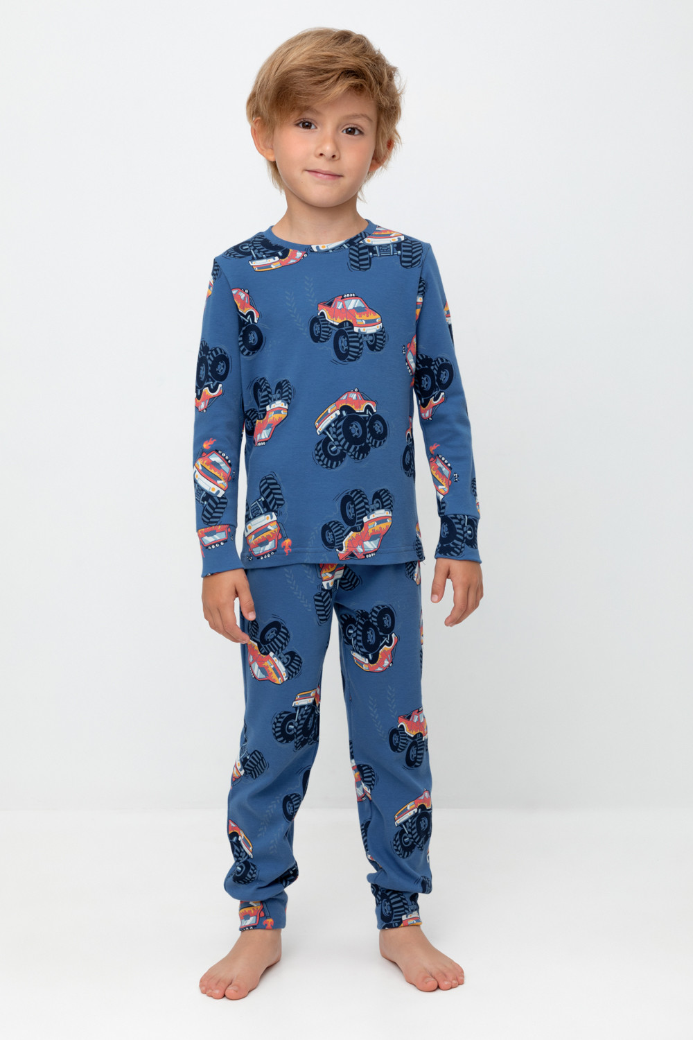 

Пижама детская CROCKID К 1044, синий, 128, К 1044