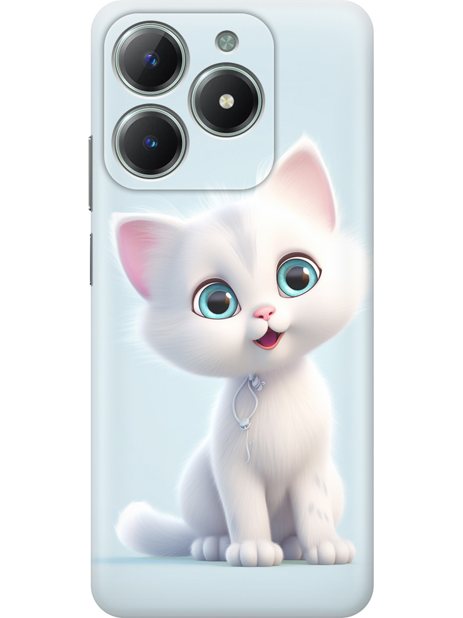 

Силиконовый чехол на Realme C61 / C63 с принтом "Глазастый котик", Прозрачный;голубой;белый, 785979611