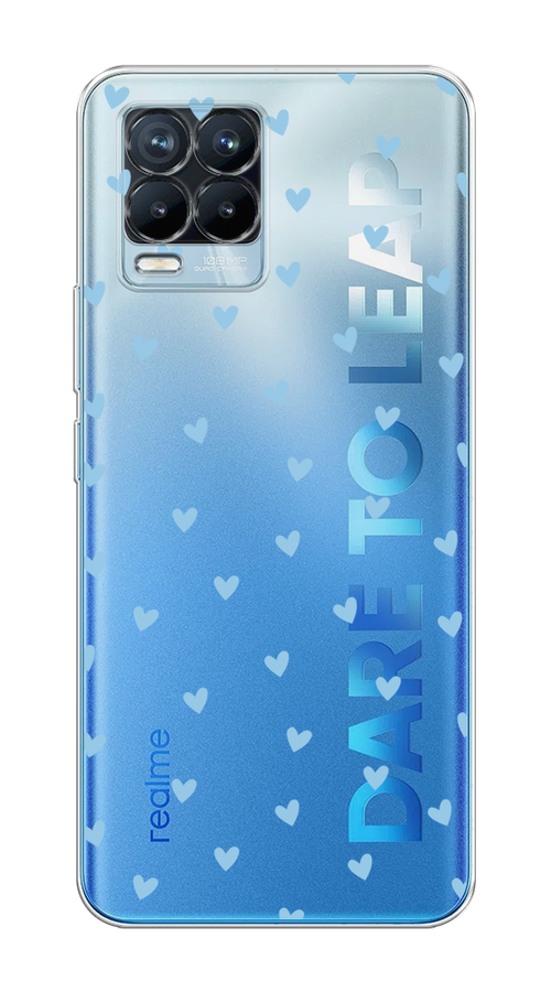 

Чехол на Oppo Realme 8/8 Pro "Голубые сердечки паттерн", Голубой;прозрачный, 255450-1